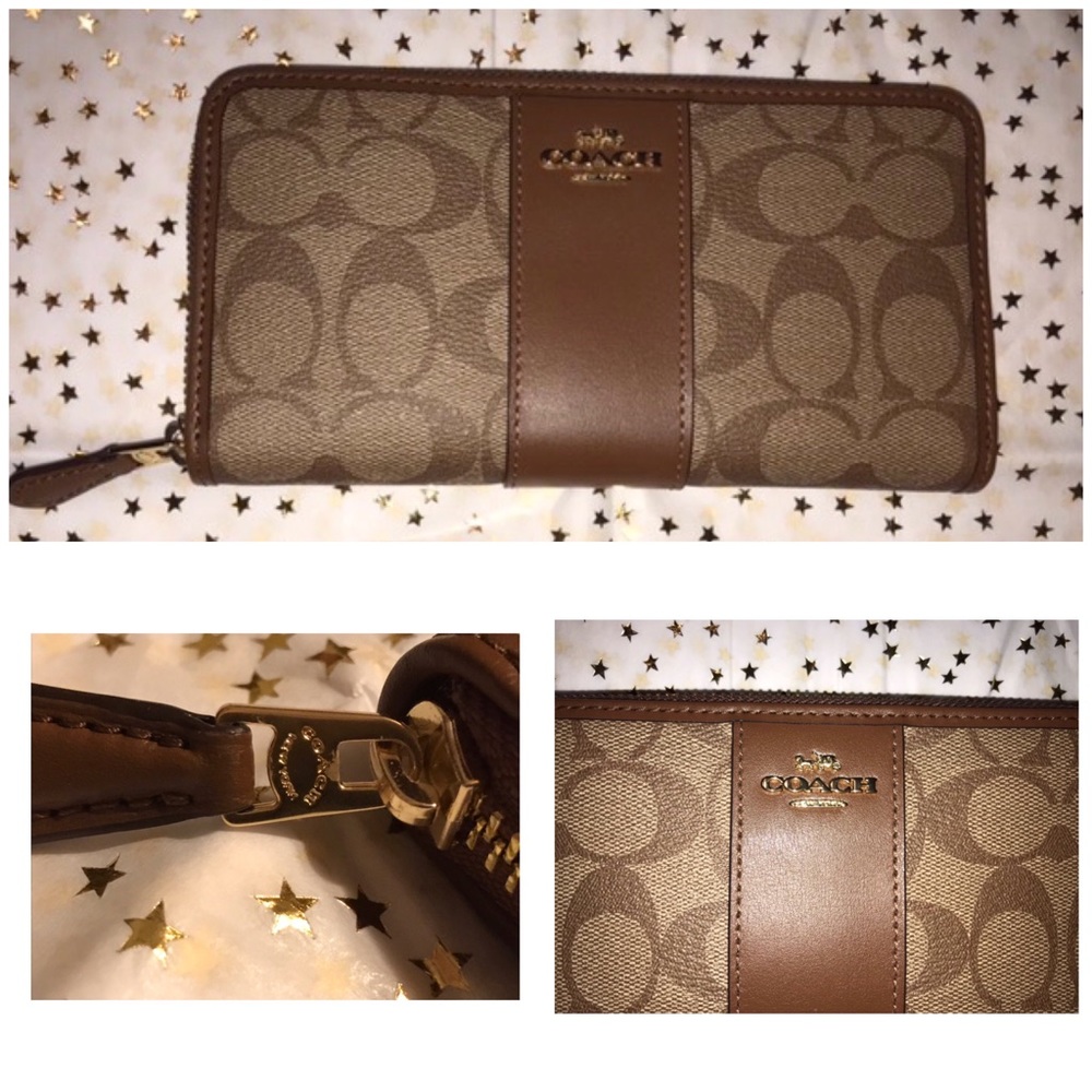 🚨SALE Coach Wallet Signature PVC &LTHR Zip Around - Picture 5 of 8